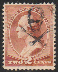 # 210 VF, skull and bones cancel, beautiful color!