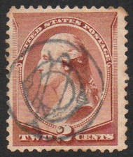 # 210 VF+, monogram POD in circle cancel, nice color!