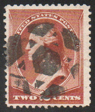 # 210 VF+, reverse star, fancy cancel, vivid color!