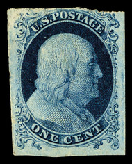 #   6 F/VF, w/PF (12/17) CERT, barely canceled appears mint, a very rare stamp with complete plumes at bottom, light crease, stunning appearance, VERY RARE!