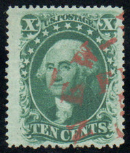 #  35 VF+, red town cancel, lovely color!