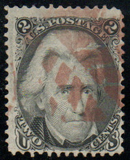 #  93 F/VF, orange leaf cancel, evident grill, great color!