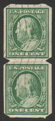 # 343 SUPERB, used Pair, Type I, U.S. Automatic Vending, Rare Used as a pair!