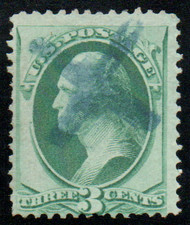 # 147 Fine+, blue "cross" cancel, vibrant color!