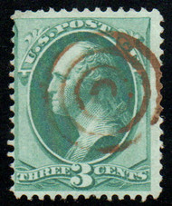 # 147 Fine+, brown "target" cancel, vibrant color!