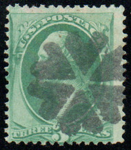 # 147 F-VF, "circle of hearts" cancel, bold color!