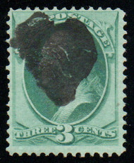 # 147 F-VF, bold "dog" head cancel, pretty color!