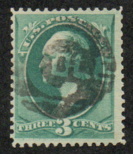 # 147 F-VF, hollowed "COLE" cancel, robust color!