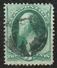 # 147 F-VF, hollowed "pointing hand" cancel, vivid color!