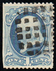 # 156 XF, "grid" cancel, lovely color, well centered, CHOICE!