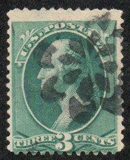 # 158 Fine, fancy "floral" cancel, bold color!