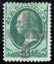 # 158 Fine+, square in "cross" cancel, bright color!