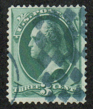 # 158 F-VF, blue "diamonds" cancel, very fresh!