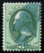 # 158 F-VF, blue "fish" cancel, bold color!