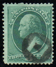 # 158 F-VF, fancy "diamond in circle" cancel, fresh color!