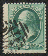 # 158 F-VF, monogram "JDV" Blairstown, NJ cancel, robust color!