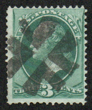 # 158 F-VF, sock on the nose "crossroads" cancel, fresh color!