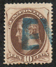 # 161 F-VF, blue "EV" cancel, fresh color!