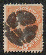 # 163 F-VF, bold "crossroads" cancel, bright color!