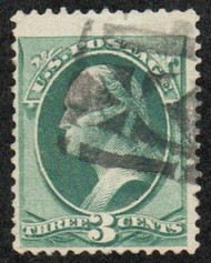 # 184 F-VF, "flower in square" cancel, rich color!