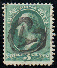 # 184 F-VF, "V" in heart" cancel, terrific color!