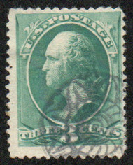 # 184 F-VF, fancy "floral" cancel, vivid color!