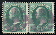 # 184 F-VF, purple "grid" cancel, spectacular color!