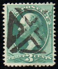 # 184 VF, "triangle crossroads" cancel, very nice!