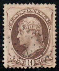 # 187 F-VF, fancy "anchor" cancel, very nice!