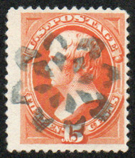 # 189 F-VF, blue fancy "flower" cancel, vibrant color!