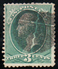 # 207 F-VF, wavy line "cross" cancel, vivid color!