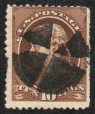 # 209 Fine+, fancy "crossroads" cancel, bold colors!