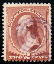 # 210 Fine, purple hollowed "target" cancel, bold color!