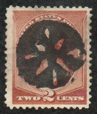 # 210 VF+, sock on the nose fancy "sand dollar" cancel, bold color!