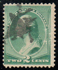 # 213 F-VF, fancy "moth" cancel, small thin, very nice!