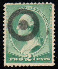 # 213 VF, bold "target" cancel, terrific color!
