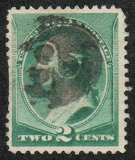 # 213 VF, sock on the nose "man w/hat" cancel, robust color!