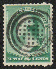 # 213 VF+, "circles w/ square dots" cancel, terrific color!