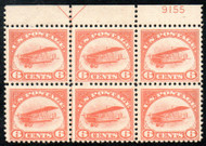 #C 1 F/VF OG NH, plate block, nice and fresh