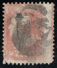 #  94 Fine, soldier's head cancel fancy cancel, centered cancel!