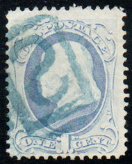 # 145 F-VF, "framed reverse S" cancel, lovely color!