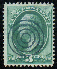 # 147 F-VF, "bullseye" cancel, robust color!
