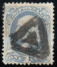 # 156 F-VF, "triangle in triangle" cancel, lovely color!