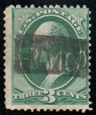 # 158 Fine+, negative "FRANCO in rectangle" cancel, very nice!