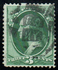 # 158 F-VF, fancy "P.O., N.Y." cancel, vivid color!