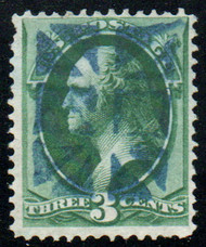 # 158 F-VF, fancy blue cancel, bold color!