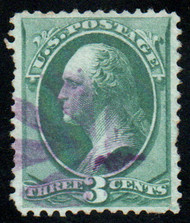 # 158 SUPERB, purple "flower" cancel, beautifully centered, GEM!
