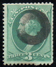 # 158 VF, negative "circle in circle" cancel, terrific color!
