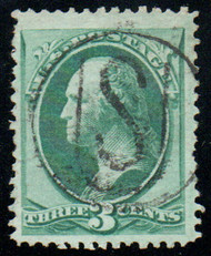 # 158 VF/XF JUMBO, "U.S. in circle" cancel, large margins, SELECT!