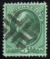 # 158 VF/XF, super fancy "crossroads" cancel, vivid color, SELECT!